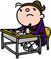 勉強する学生